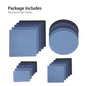 20 Patchs Thermocollants Pour Jeans - Couleurs Et Formes Assorties, Application Facile, Tissu Denim Et Serg&eacute; R&eacute;sistant - Neuf