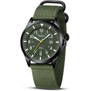 Eryi-Montre Homme Montres Bracelets Etanche Design Analogique Lumineuses Acier Inoxydable Cadran Calendrie Fashion - Neuf
