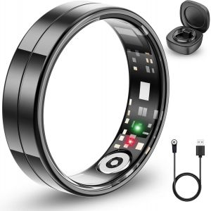 Bague Intelligente Ultra Fine 2025, Surveille La Fréquence Cardiaque 24h/24, 7j/7, Le Sommeil, La Température Corporelle, Etc. Anneaux Pour Hommes Et Femmes, Sans Frais D'abonnement, Android Ios - Neuf