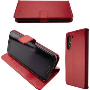 TRAHOO-&Eacute;tui pour Doro 8080/8062, Housse Bookstyle en Cuir Artificiel, Rouge - Neuf