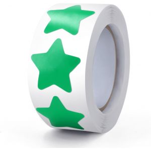 Lot De 500 Autocollants En Forme D'étoiles Vertes-2,5 Cm-Petites Étoiles Autocollantes-Décoration Pour Enfants Et Enseignants - Neuf