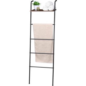 Porte Serviettes échelle 5 Niveaux,Porte Serviette sur Pied en métal,échelle Porte Serviette pour Serviettes de Bain,vêtements,decoration salle de bain - Neuf