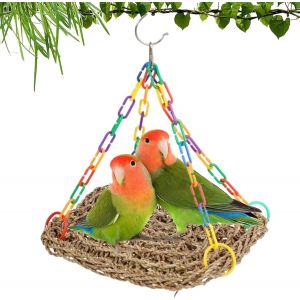 Chenquansarl-Hamac Pour O Aux, Nid D'o Au, Grottes, Lieux De Couchage, Cage À O Aux, Jouet, Nid D'o Aux, Lit Superposé, Hamac Suspendu Pour Perruches, Calopsittes, Pinsons, Hamsters, Gerbille - Neuf