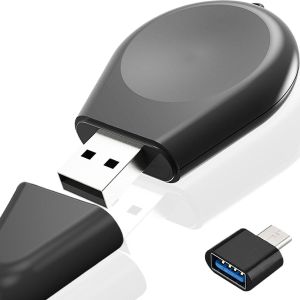 Chargeur pour Samsung Galaxy Watch 6/6 Classic/5/5 Pro/4/4 Classic/3/Active 2/Active, Base de support de station d'accueil portable pour chargement USB, montre, avec adaptateur USB C - Neuf