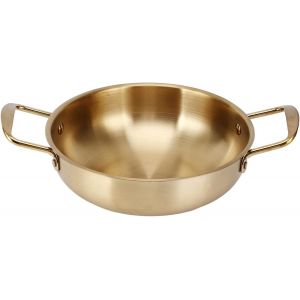 Subzonal-Pot De Nouilles Cor&eacute;enne De Ramen, 28cm Casserole De Cor&eacute;en Ramen Pot Or, Marmite &Agrave; Nouilles Rago&ucirc;t Po&ecirc;le Cuisine, Pot &Agrave; Soupe En Acier Inoxydable Pour Cuiseur De Nouilles (28cm) - Neuf