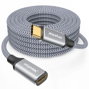 Rallonge USB C 4M,Cable USB C Mâle vers Femelle prend 5Gbps Sync 100W Charge pour iPhone 16/15 Pro Max,MacBook Pro/Air,pour Samsung Galaxy S24 S23 S22 S21 Ultra,Pixel 8/7/ 6 Pro etc. - Neuf
