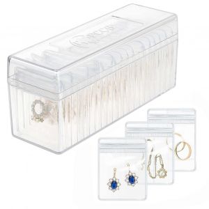 Anti Ternissure Des Bijoux De Sacs Pack De 20 Acrylique Transparent Bo&icirc;te &Agrave; Bijoux Organisateur Pour Les Boucles D'Oreilles Et Bagues Transparentes - Neuf