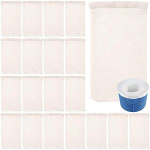 Produits Lot de 20 Chaussettes d'écumoire de Piscine ¿ Excellentes économies pour Les filtres de Piscine, Les paniers et Les écumoires ¿ La Chaussette Filet - Neuf