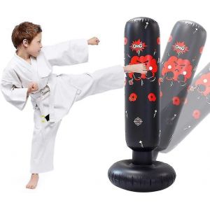 Ballon De Frappe De 120 Cm,Sac De Boxe Gonflable Pour Enfants,Sac De Frappe De Fitness À Rebond Instantané,Pour La Pratique Du Karaté Taekwondo Mma-Yuhao - Neuf