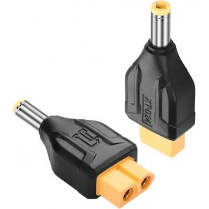 Lot De 2 Adaptateurs Xt60 Vers Dc5525 Xt60 Vers Dc 5,5 Mm X 2,5 Mm Sans Fil Pour Fer &Agrave; Souder Ts100,Moniteur Fpv,Alimentation,Drone (Xt-024) - Neuf