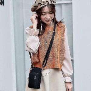 Sac bandouli&egrave;re unisexe &eacute;tanche avec poche pour t&eacute;l&eacute;phone portable et argent. Mini pochette. - Neuf