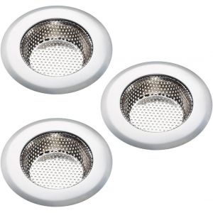 JGD-3 Pi&egrave;ces Filtre Evier, Grille Evier Cuisine, Receveur de Cheveux du Trou de Prise &Eacute;viers de Baignoire ou de Cuisine, Filtres de Drainage pour &Eacute;vier en Acier Inoxydable, Anti-Obstruction - Neuf