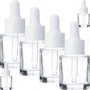 Lot De 6 Flacons Compte-Gouttes En Verre Vides Pour Huiles Essentielles, Rechargeables Et Etanches. - Neuf