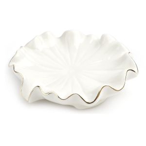 En c&eacute;ramique Blanche de la Feuille de Lotus, Savon pour &Eacute;vier de la Cuisine ou de la Salle de Douche - Neuf