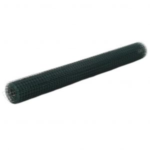 Prolenta Premium - Grillage Acier Avec Rev&ecirc;tement En Pvc 25x1,5 M Vert - Neuf
