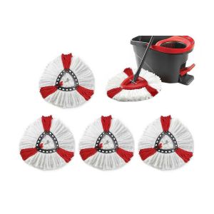 Lot de 5 t&ecirc;tes de balai en microfibre de rechange pour le syst&egrave;me de balai essoreur O-Cedar Vileda EasyWring - Neuf