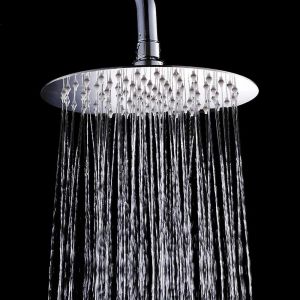 Pommeau de douche haute pression en acier inoxydable avec buse r&eacute;glable - Neuf