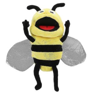 Dessin anim&eacute; en peluche abeille marionnette &agrave; main insecte en peluche interactif faire semblant de jouer marionnette - Neuf