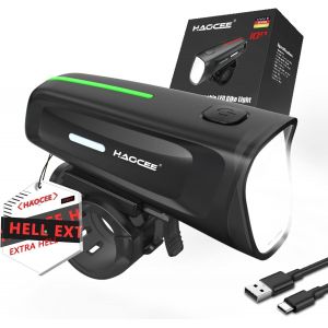 Sept-&Eacute;clairage De V&eacute;lo Avant, &Eacute;clairage De V&eacute;lo Approuv&eacute; Par Stvzo, Lumiere Velo Usb Rechargeable Type-C, &Eacute;clairage Velo Ipx5,Phare Velo - Neuf