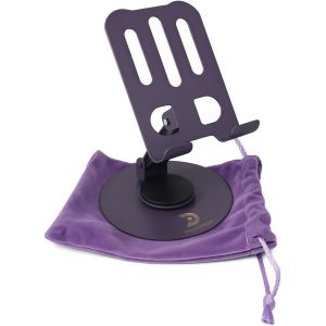 JGD-Support Bureau Rotatif pour T&eacute;l&eacute;phone et Tablette, M&eacute;tallique, Lavande, Dissipation de Chaleur, Ajustable 180&deg;/360&deg;, Style Moderne, Base en M&eacute;tal, pour Bureau - Lavande - Neuf