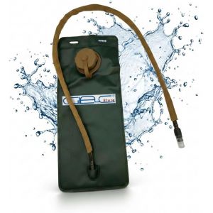 Acdsgd-Sac &Agrave; Eau 2,5 Litres, Vert, Mat&eacute;riau Pu Et N&eacute;opr&egrave;ne, Avec Tube 100 Cm, Pour Airsoft Trekking Course Camping Escalade, 40 X 18 Cm - Neuf