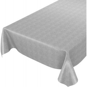 Kalanka-Nappe En Toile Cir&eacute;e, Aspect Lin, Gris, 100 X 140 Cm - Neuf