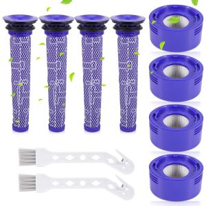 Filtre Dyson V8,Filtre 10 Pièces Pour Aspirateur Dyson Série V7 V8,4 Post-Filtres Hepa Et 4 Pré-Filtres,2 Brosses De Nettoyage,Filtre De Remplacement Pour Aspirateur # 965661-01 Et[SSE7115165] - Neuf