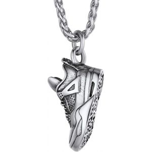 Trahoo-Collier Ballon De Football/Basketball/Rugby/Haltère/Gant De Boxe Doré/Noir/Acier Inoxydable 316l,Bijoux Pendentif Pour Amateurs Fans De Sports Avec Chaîne Ajustable 55+5cm Hommes Et Garçons - Neuf