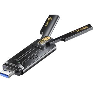 LETNERNY-Uk20 Clé Wifi 7 Dongle, Usb 3.0 Pour Pc Windows 10/11, 2.4G/5G/6G, Cryptage Wpa3, Mu-Mimo, Ofdma - Neuf