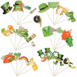 1 ensemble Saint-Patrick Photo Booth Props Party Nouveaut&eacute; Photo Props D&eacute;corations - Neuf