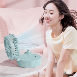 Climatiseur portable rechargeable par USB avec 3 vitesses et lumi&egrave;res LED - Neuf