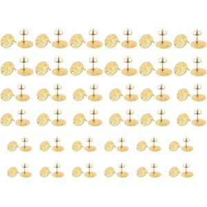 Chenquansarl-36 Pièces Boucles D'oreilles, Boucle D'oreille Acier Inoxydable, Boucle D Oreille Femme, Attache Boucles D'oreilles, Fermoir Boucles D'oreilles, Convient Pour Un U Quotidien Et Comme Cad - Neuf