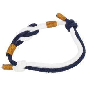 Couple Bracelet &Agrave; La Main - Tiss&eacute; R&eacute;glable Bicolore D&eacute;licat Fil Tress&eacute; Bracelet Corde Pour Les Couples Amoureuxbleu - Neuf