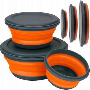 Bols Pliants En Silicone 3pcs Camping-Car Touristique - Neuf