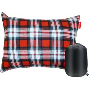 Oreiller De Camping En Flanelle Léger Et Compressible - Lavable Et Amovible - Rouge - Neuf