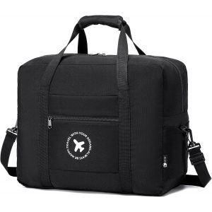 KALANKA-Bagage Cabine 45x36x20 EasyJet Sac de Voyage à Main Léger Sport Gym en Nylon Imperméable Avion Pliable de Weekend Homme Femme Valise Voyage pour Bagages Camping Randonnée Noir - Neuf