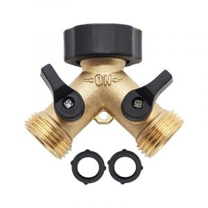 XYONG Raccord en Y pour robinet d'eau, raccord etanche en laiton, resistance aux hautes temperatures, separateur de robinet a 2 voies de type B - Neuf