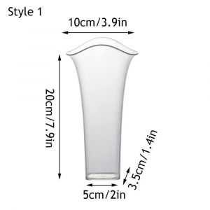 Vase En Imitation Cristal,D&eacute;coration De Maison Durable,Vase En Plastique Utile,Ornement Irr&eacute;gulier,D&eacute;cor Moderne,Article Pratique,Vase Transparent.Style 1 - Neuf