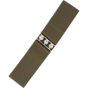 Tianyi-Ceinture Large Élastique Femme Taille Haute Style Rétro Vintage U2013 Ceinture Stretch Pour Robes, Années 50 U2013 Boucle Argent Ou Or - Neuf