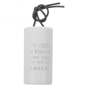 Condensateur AC 16uf 450v moteur faisant fonctionner le condensateur élément électronique pour laveuse - Neuf
