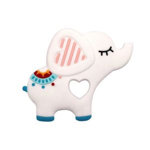 Les Anneaux De Dentition - Sans Bpa Silicone, Facile À Tenir Teether Avec Emballage-Cadeau Inclus, Efficace Éléphant Teether Idéal Pour Les 0 À 6 Ans Et De 6 À 12 Mois, Les Bébés, - Neuf