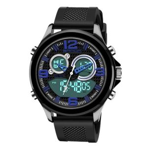 Montre À Marée Étanche À Grand Cadran-Multi-Fonction Glow,Bleu-Sanda 793 Bleu - Neuf