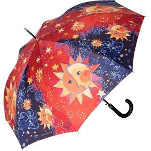 Parapluie Rosina Wachtmeister: Sole Canne Grand Robuste Ouverture Automatique Art - Neuf