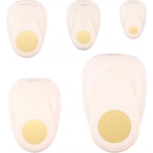 JEXNOVASHOP-Vaessen Creative Perforatrices Cercle - Lot de 5 Pcs - pour Projets DIY, Papier Scrapbooking, Bullet Journaling, Cartes de V?ux, Papier D&eacute;coupage, &Eacute;tiquettes, D&eacute;corations - Neuf