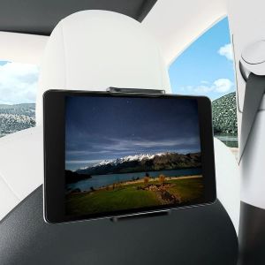 Support de t&eacute;l&eacute;phone portable rotatif &agrave; 360&deg; pour voiture - Support pour tablette Tesla Model 3/Y - Support pour appuie-t&ecirc;te de voiture pour smartphone et tablette - Neuf