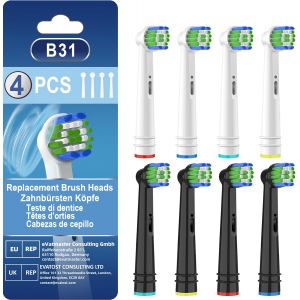 Kalanka-Brossettes Compatible Avec Oral-B, Brossettes De Rechange T&ecirc;tes Brosse &Agrave; Dents Electrique Oral B Compatibles -Vitality Pro/Pro 3 3500 /Pro 3 3000 /Pro 1/ Vitality 100 - Neuf