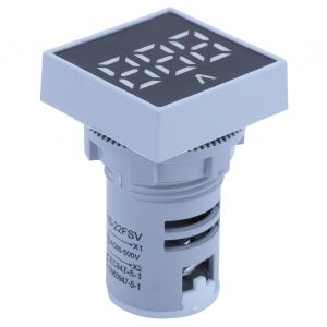 XYONG Indicateur de tension numerique a panneau givre AD16-22FSV, voltmetre 60 500 V CA, blanc - Neuf