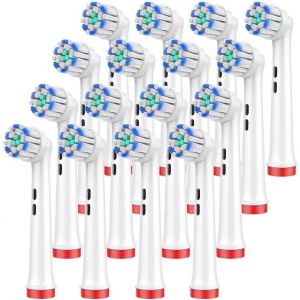 Kgabery-Lot De 16 Têtes De Brosse De Rechange Pour Oral B,Têtes De Brosse À Dents Électriques À Poils Doux Ultra-Fins Pour Le Soin Des Gencives. - Neuf