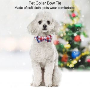 Hjlian Collier Pour Chien, Chiot, Chat, Noud Papillon En Tissu Doux Et Tendance (Blanc) - Neuf