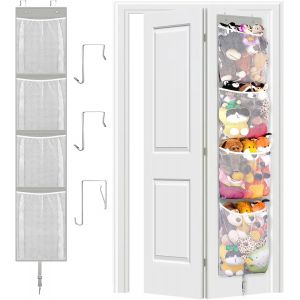 Shiliu-Rangement Pour Animaux Au-Dessus De La Porte, Organiseur De Jouets À Suspendre, Idéal Pour Poupée, Ours En Peluche, Sac En M[ - Neuf